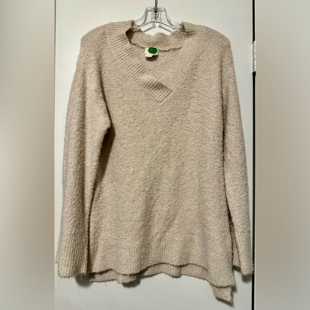 Anthropologie cream sweater size M